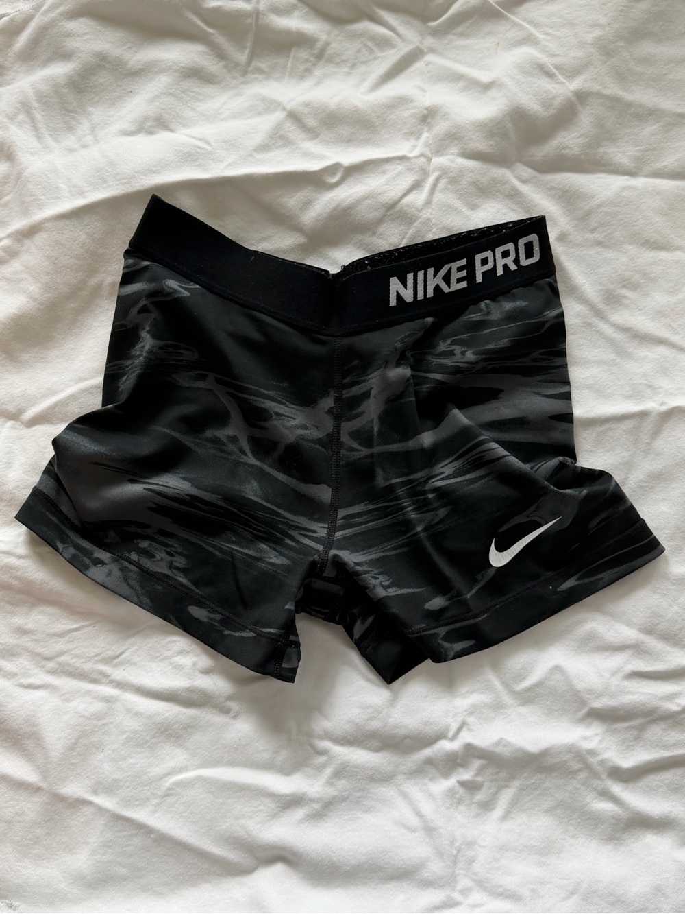 Nike Black and Gray Marbled Performance Shorts